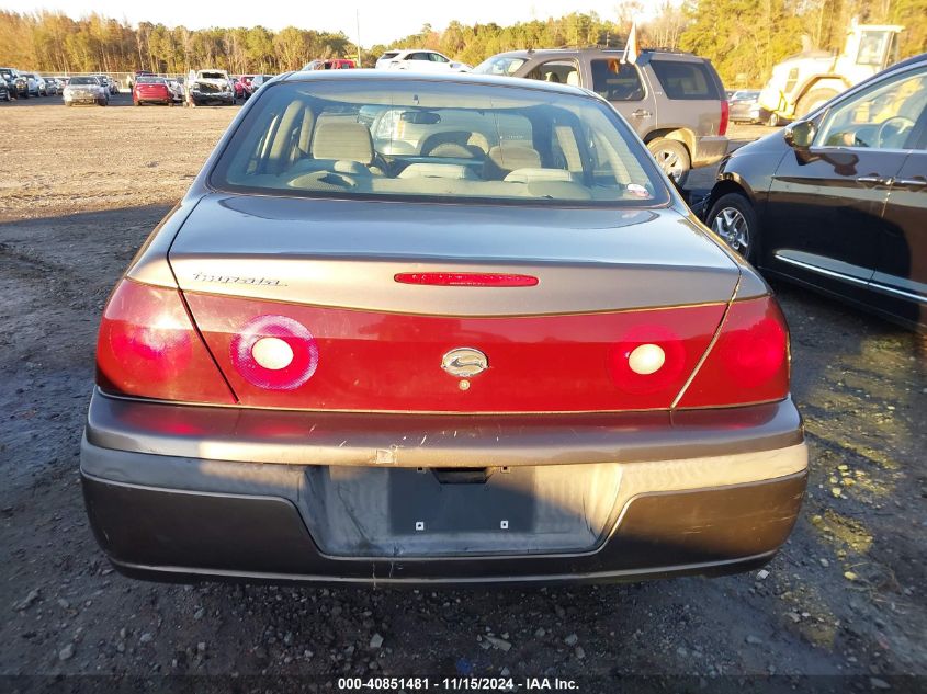 2002 Chevrolet Impala VIN: 2G1WF55E629122180 Lot: 40851481