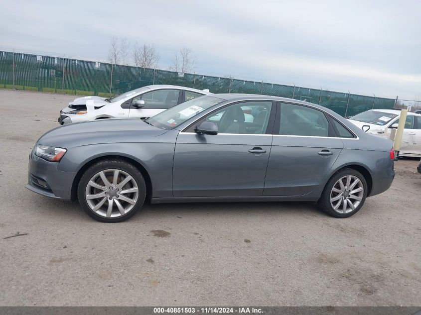 2013 Audi A4 2.0T Premium VIN: WAUFFAFL9DN050529 Lot: 40851503