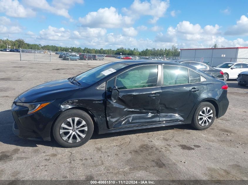 2021 Toyota Corolla Hybrid Le VIN: JTDEAMDE2MJ011016 Lot: 40851510