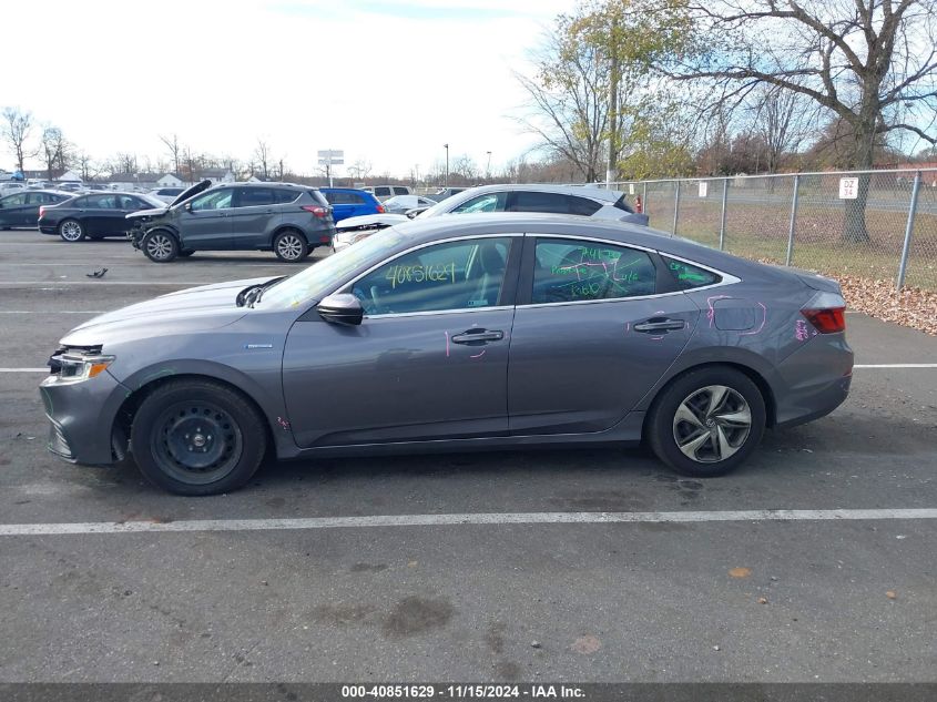 2019 Honda Insight Ex VIN: 19XZE4F53KE033376 Lot: 40851629