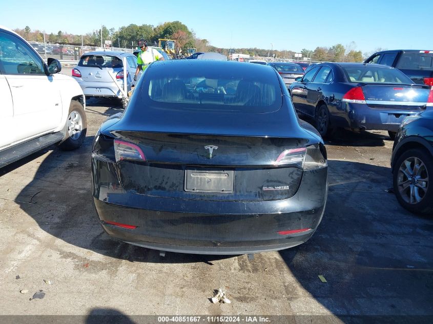 2019 Tesla Model 3 Long Range/Performance VIN: 5YJ3E1EB6KF385566 Lot: 40851667