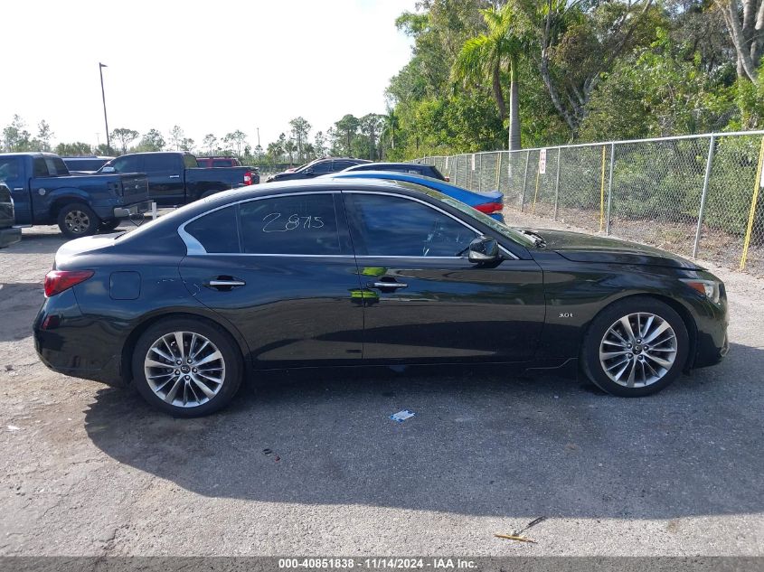 2019 Infiniti Q50 3.0T Luxe VIN: JN1EV7AP1KM518838 Lot: 40851838