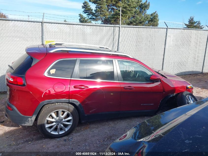 2014 Jeep Cherokee Limited VIN: 1C4PJMDB1EW300309 Lot: 40851924