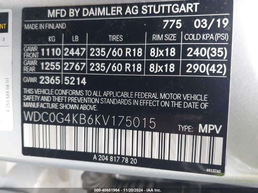 VIN WDC0G4KB6KV175015 2019 Mercedes-Benz GLC 300, 4... no.9