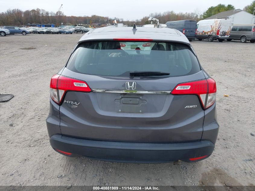 2021 Honda Hr-V Awd Lx VIN: 3CZRU6H34MM703160 Lot: 40851989