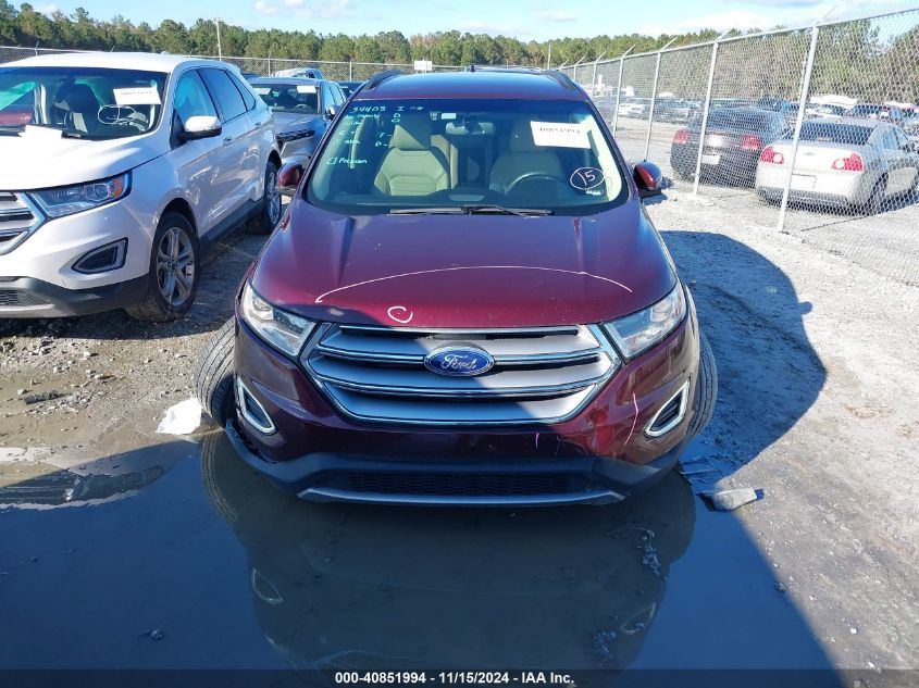 2017 Ford Edge Sel VIN: 2FMPK3J91HBB54925 Lot: 40851994