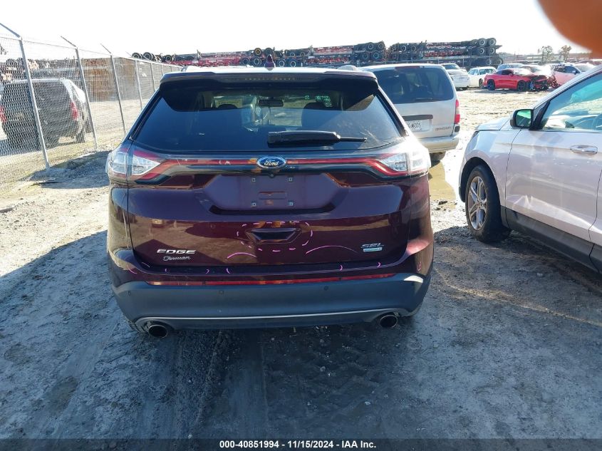 2017 Ford Edge Sel VIN: 2FMPK3J91HBB54925 Lot: 40851994