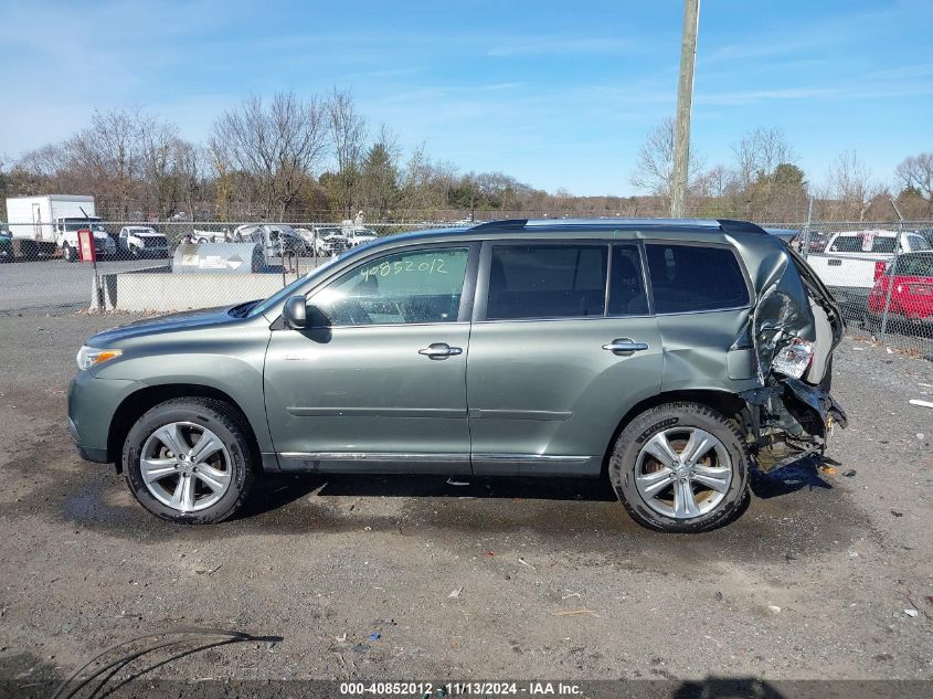 2013 Toyota Highlander Limited V6 VIN: 5TDDK3EH8DS202051 Lot: 40852012