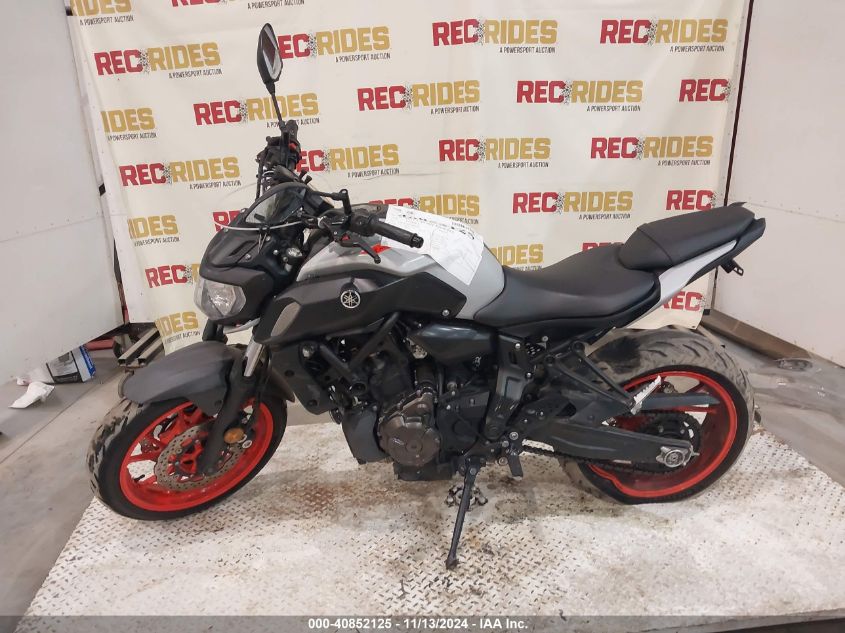 2020 Yamaha Mt07 VIN: JYARM27E6LA007697 Lot: 40852125