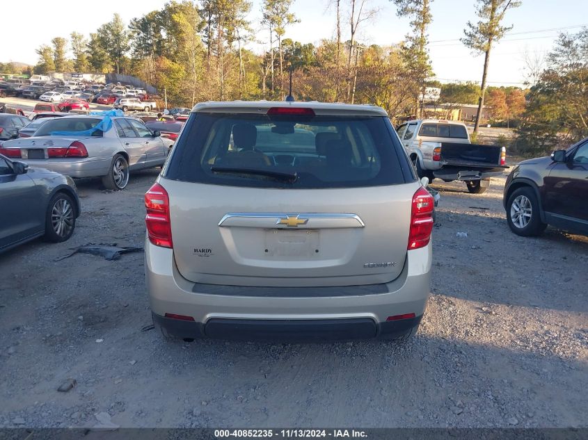 2016 Chevrolet Equinox Ls VIN: 2GNALBEK1G1187904 Lot: 40852235