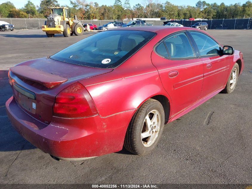 2004 Pontiac Grand Prix Gt1 VIN: 2G2WP522541289523 Lot: 40852256