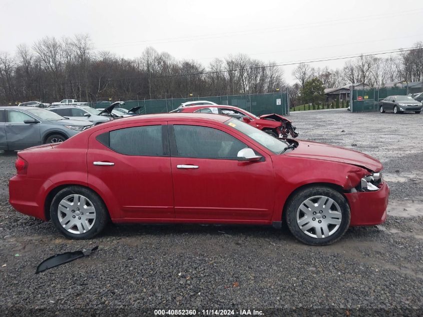 2013 Dodge Avenger Se VIN: 1C3CDZAB1DN590521 Lot: 40852360