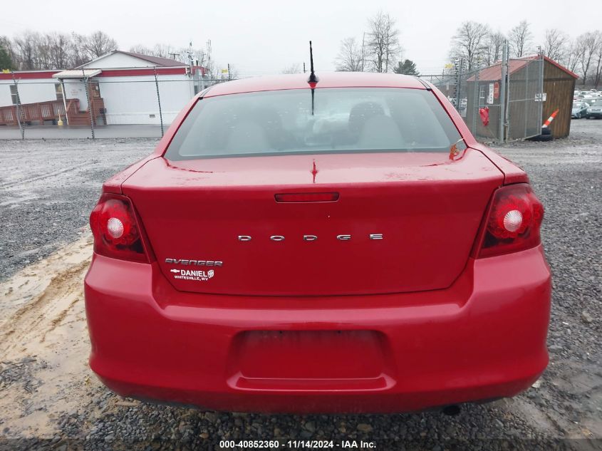 2013 Dodge Avenger Se VIN: 1C3CDZAB1DN590521 Lot: 40852360