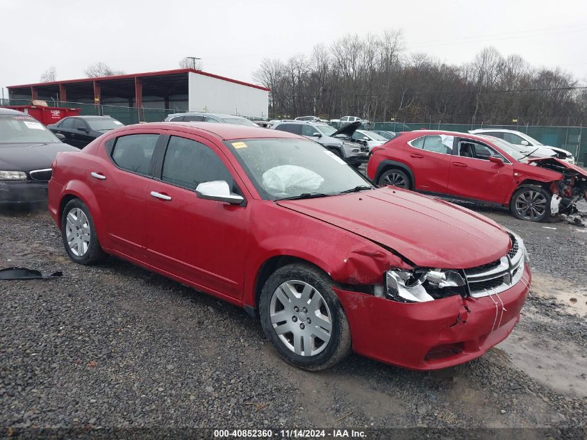 2013 Dodge Avenger Se VIN: 1C3CDZAB1DN590521 Lot: 40852360