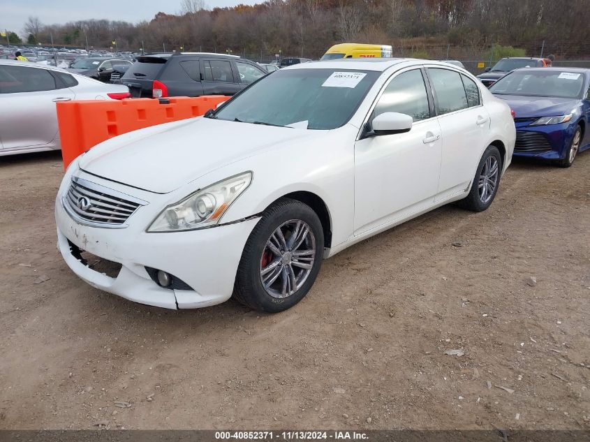 2011 Infiniti G25X VIN: JN1DV6AR5BM652324 Lot: 40852371