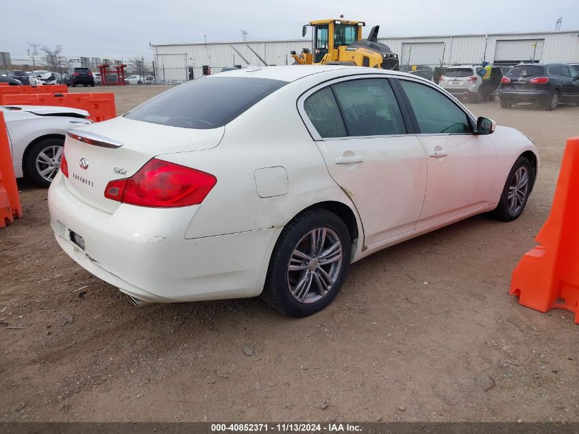 2011 Infiniti G25X VIN: JN1DV6AR5BM652324 Lot: 40852371