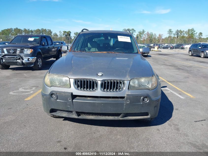 2005 BMW X3 3.0I VIN: WBXPA93475WD05391 Lot: 40852410