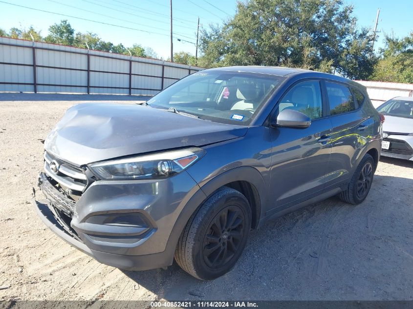 VIN KM8J2CA49JU657645 2018 Hyundai Tucson, SE no.2