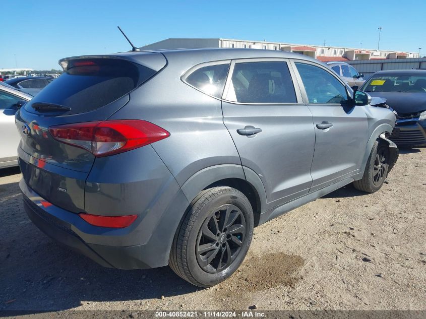 VIN KM8J2CA49JU657645 2018 Hyundai Tucson, SE no.4