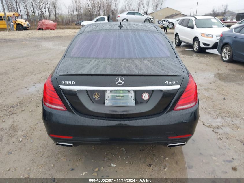 2015 Mercedes-Benz S 550 4Matic VIN: WDDUG8FB3FA092394 Lot: 40852587