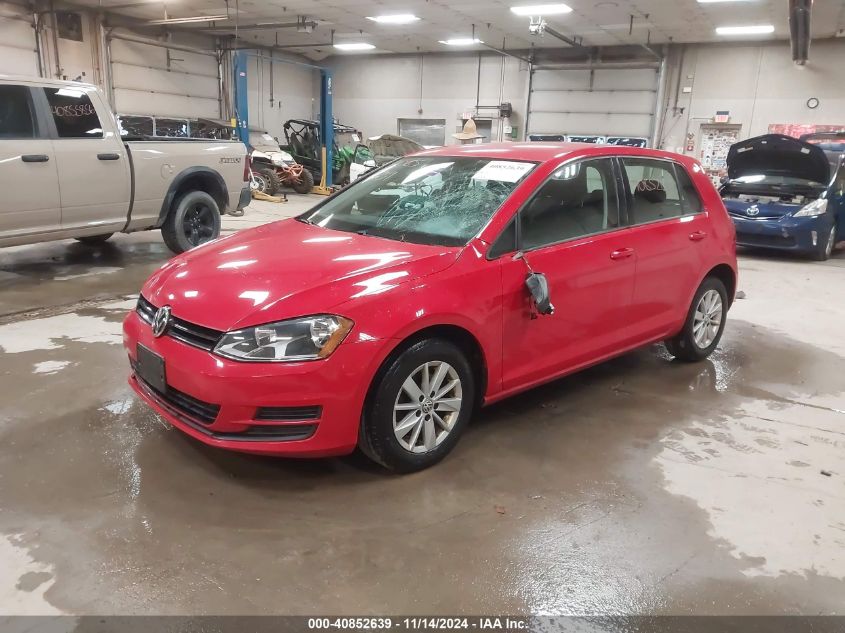 2017 Volkswagen Golf Tsi S 4-Door/Tsi Wolfsburg Edition 4-Door VIN: 3VW117AU4HM031267 Lot: 40852639