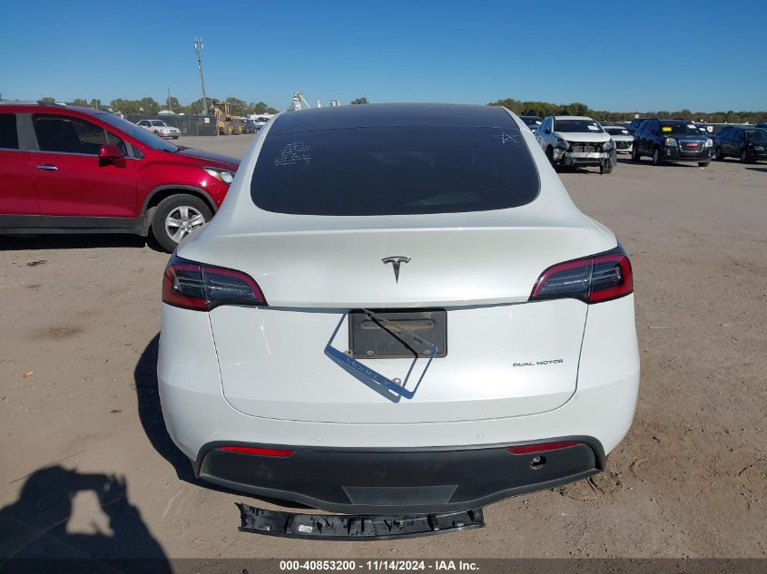 2020 Tesla Model Y Long Range Dual Motor All-Wheel Drive VIN: 5YJYGDEEXLF027187 Lot: 40853200