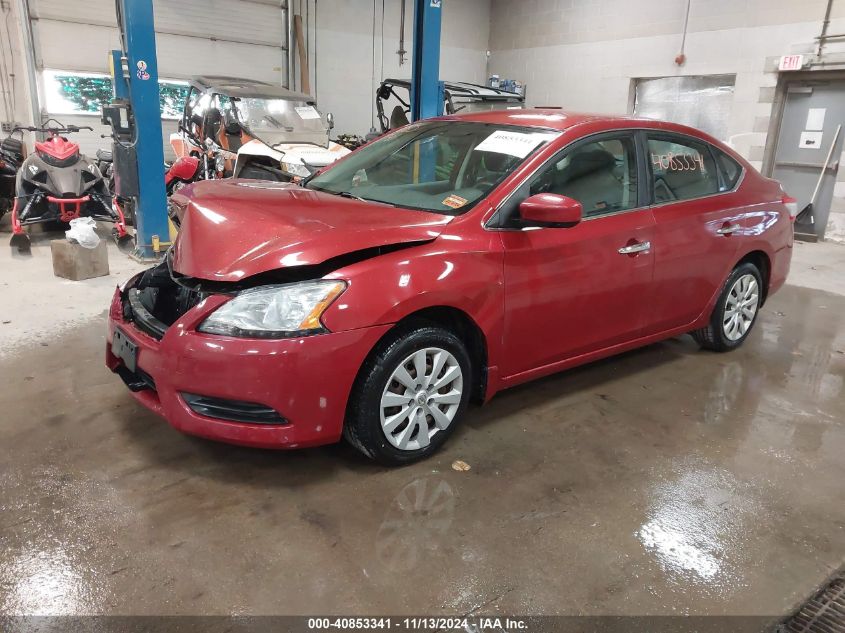 VIN 3N1AB7AP9EY318685 2014 Nissan Sentra, S no.2