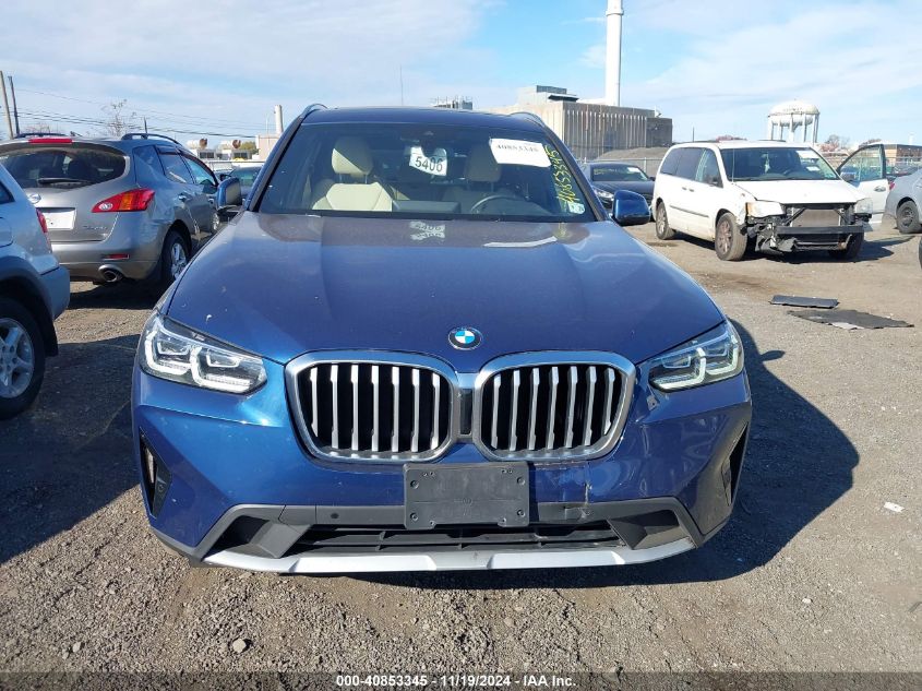 2022 BMW X3 XDRIVE30I - 5UX53DP01N9J64711