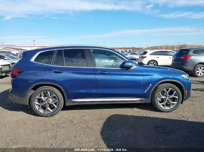 2022 BMW X3 xDrive30I VIN: 5UX53DP01N9J64711 Lot: 40853345