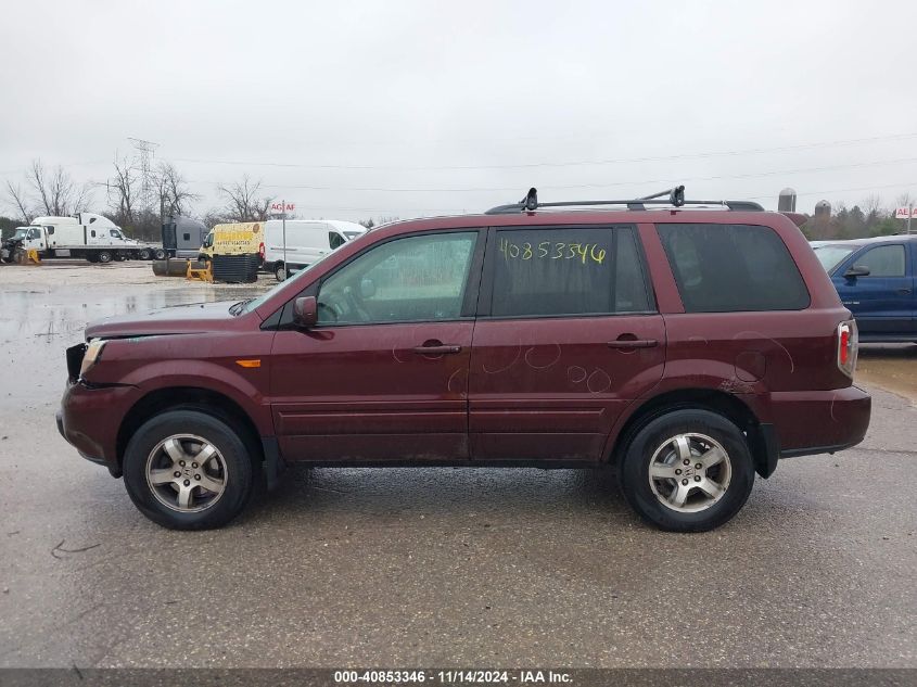 2007 Honda Pilot Ex-L VIN: 5FNYF18757B027277 Lot: 40853346