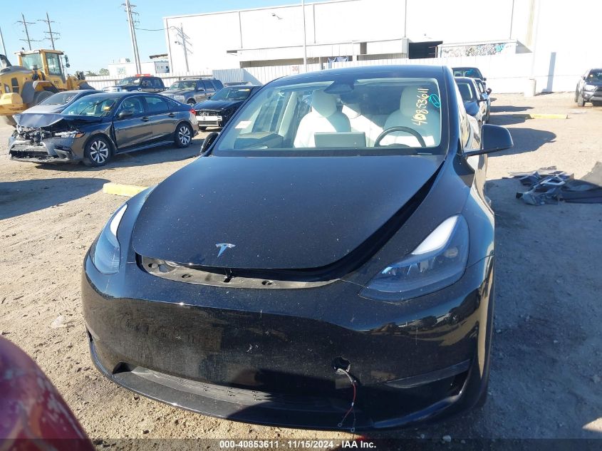 2024 Tesla Model Y Long Range Dual Motor All-Wheel Drive VIN: 7SAYGDEE8RA222844 Lot: 40853611