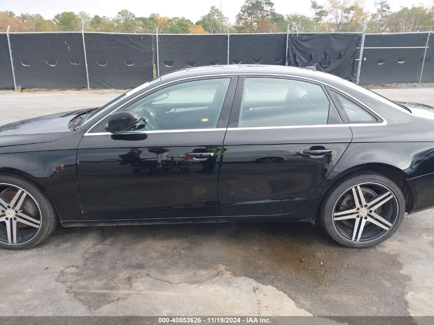 2013 Audi A4 2.0T Premium VIN: WAUEFAFL2DA069331 Lot: 40853626