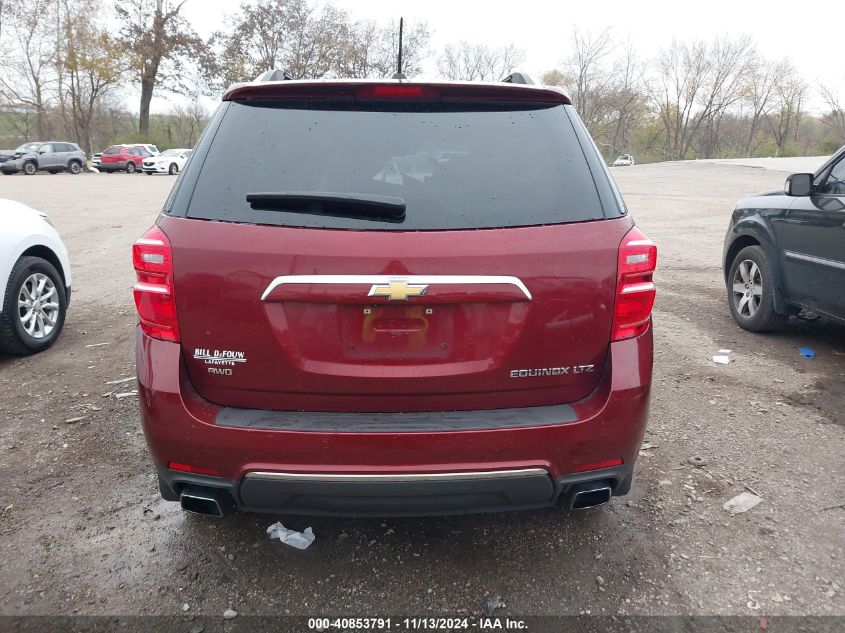 2016 Chevrolet Equinox Ltz VIN: 2GNFLGE38G6328885 Lot: 40853791