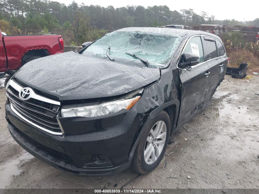 2016 Toyota Highlander Le V6 VIN: 5TDZKRFH0GS147459 Lot: 40853839