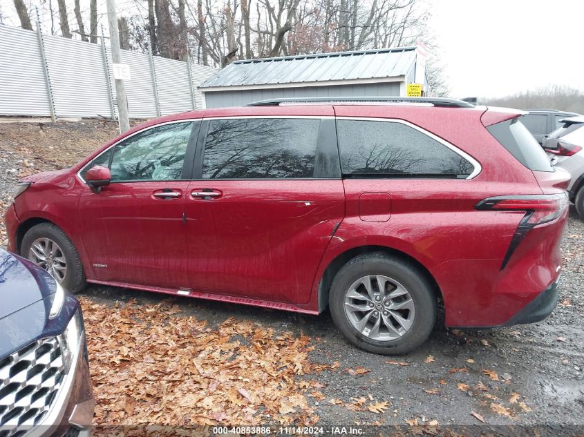 2021 Toyota Sienna Xle VIN: 5TDJSKFCXMS014664 Lot: 40853886