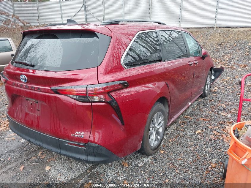 VIN 5TDJSKFCXMS014664 2021 Toyota Sienna, Xle no.4