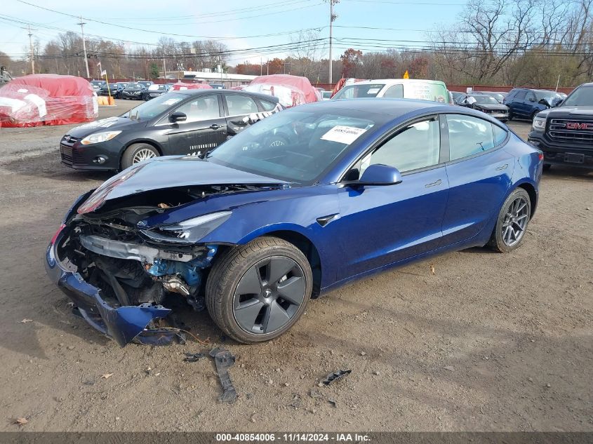 2021 Tesla Model 3 Long Range Dual Motor All-Wheel Drive VIN: 5YJ3E1EB6MF037107 Lot: 40854006