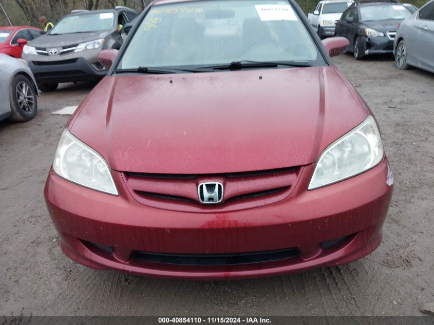 2005 Honda Civic Ex VIN: 2HGES26705H600439 Lot: 40854110