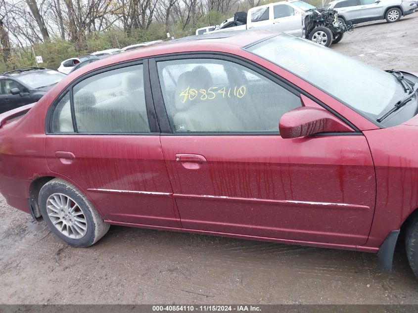 2005 Honda Civic Ex VIN: 2HGES26705H600439 Lot: 40854110