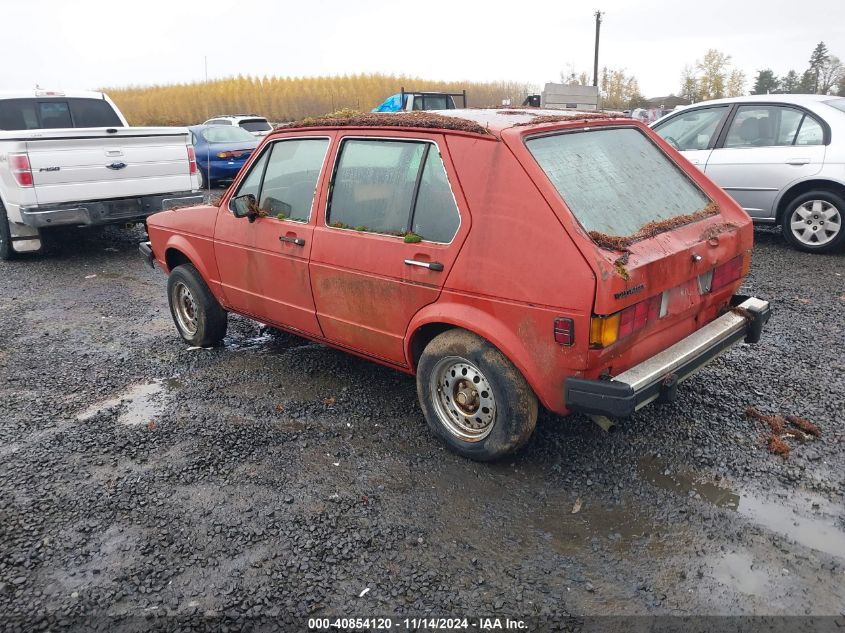 1981 Volkswagen Rabbit L Custom VIN: 1VWFG0175BV187076 Lot: 40854120