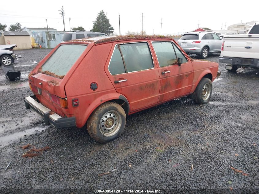 1981 Volkswagen Rabbit L Custom VIN: 1VWFG0175BV187076 Lot: 40854120