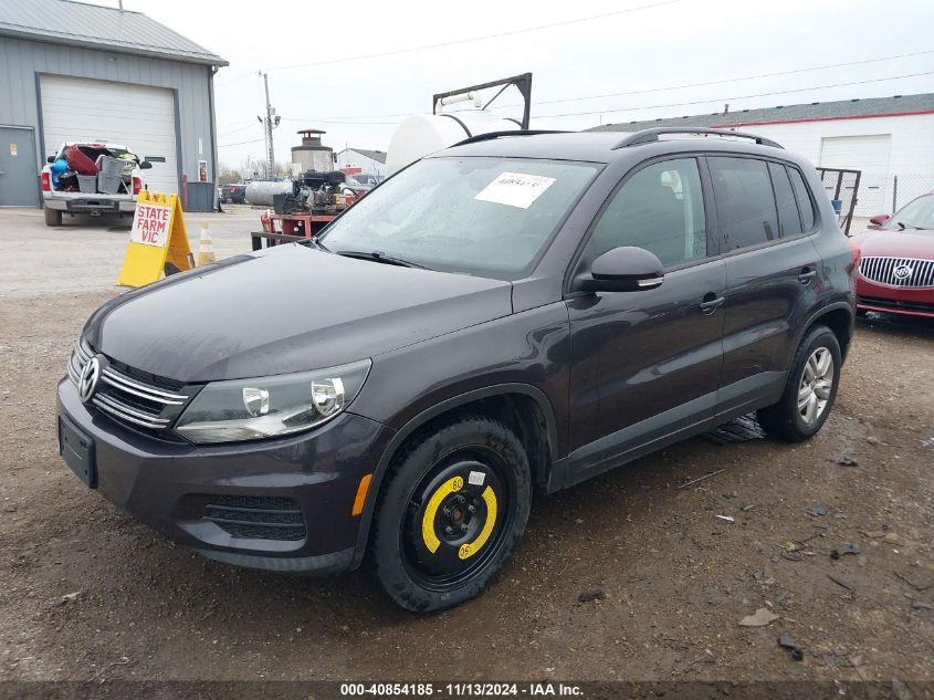 VIN WVGBV7AX5GW592335 2016 Volkswagen Tiguan, S no.2