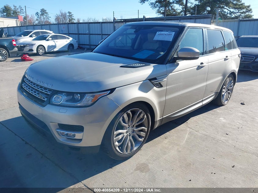Vin: salwr2fv9ha141596, lot: 41343832, land rover range rover sport 3.0l v6 supercharged hse 20172
