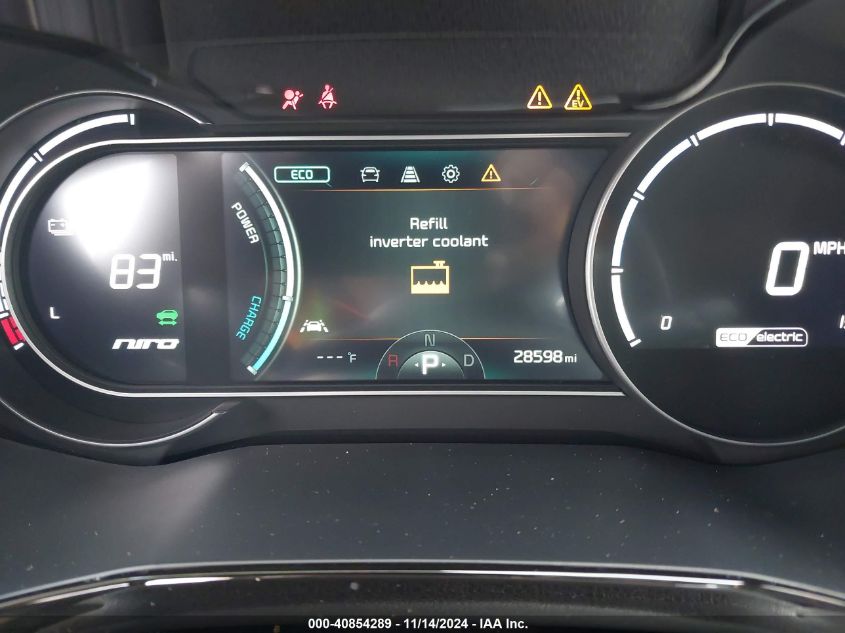 2020 Kia Niro Ev Ex VIN: KNDCC3LGXL5070322 Lot: 40854289