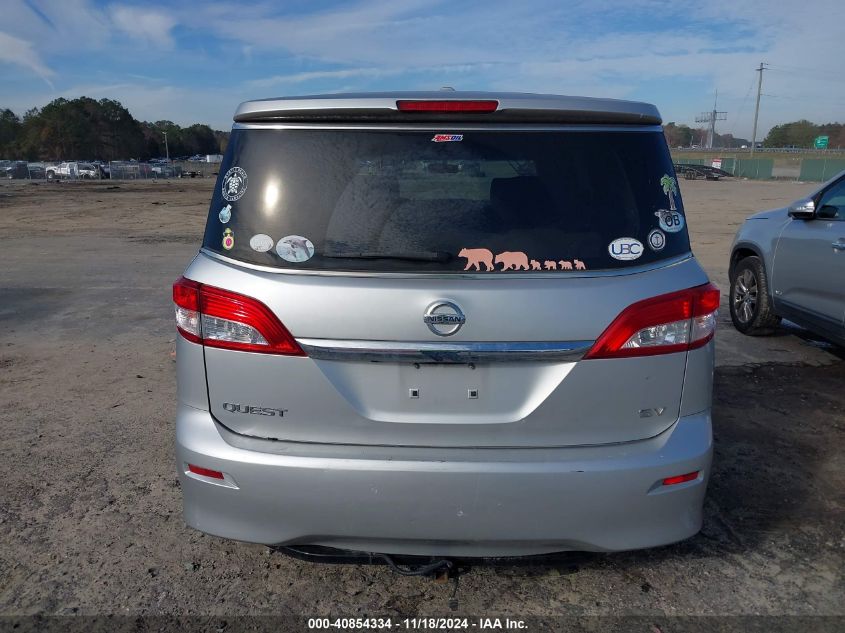 2013 Nissan Quest Sv VIN: JN8AE2KP1D9067966 Lot: 40854334