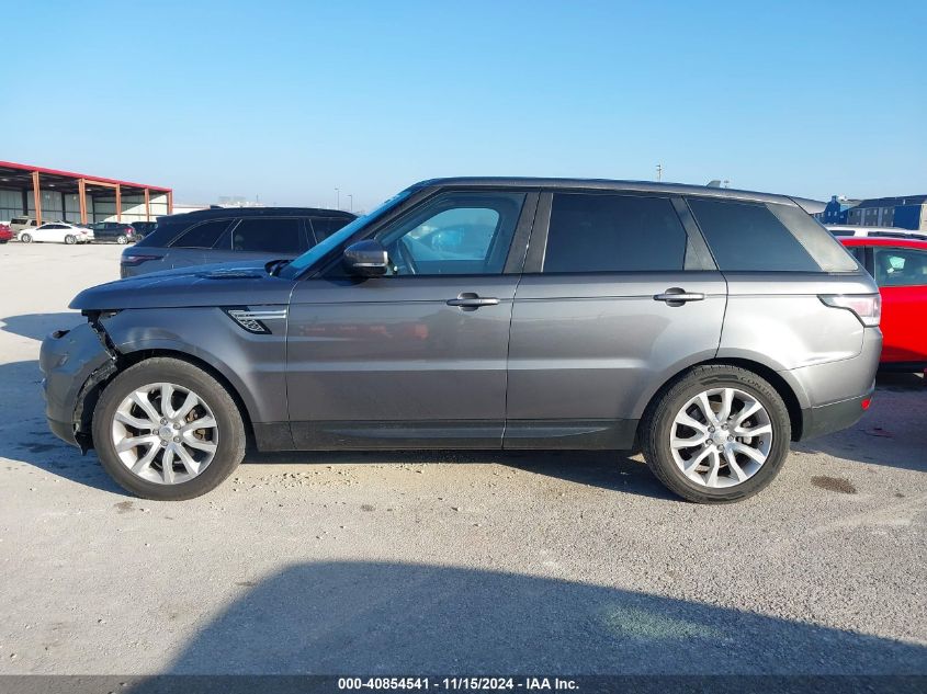 2015 Land Rover Range Rover Sport 3.0L V6 Supercharged Hse VIN: SALWR2VF3FA612794 Lot: 40854541