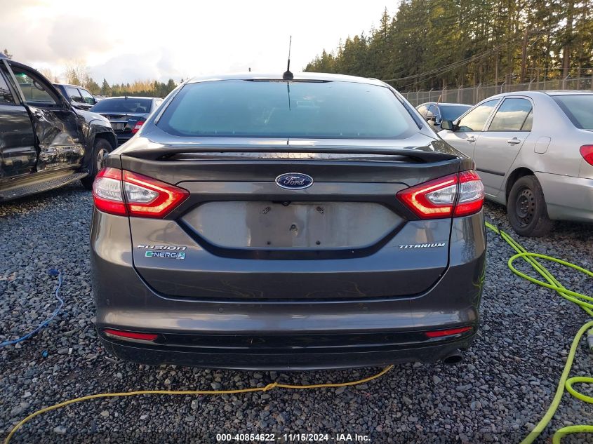 2016 Ford Fusion Energi Titanium VIN: 3FA6P0SU6GR196628 Lot: 40854622