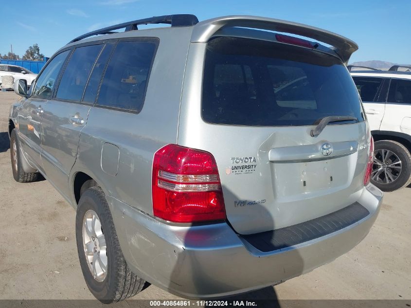 2003 Toyota Highlander Limited V6 VIN: JTEHF21A130127926 Lot: 40854861