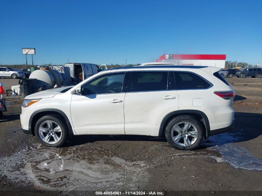 2016 Toyota Highlander Limited V6 VIN: 5TDDKRFH9GS258702 Lot: 40854961