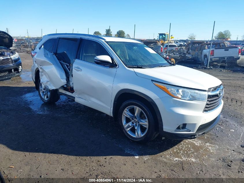 2016 Toyota Highlander Limited V6 VIN: 5TDDKRFH9GS258702 Lot: 40854961